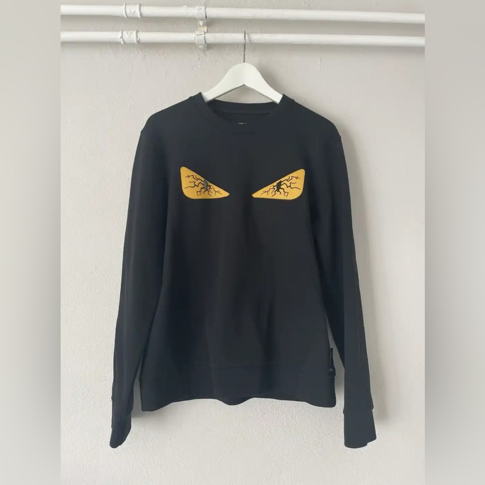 Fendi *DISCONTINUED* Tired Eyes Leather Sweatshirt w receipt